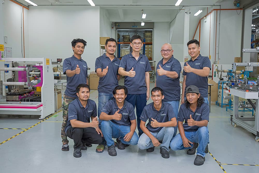 The Greenevo Synergy team on the production floor